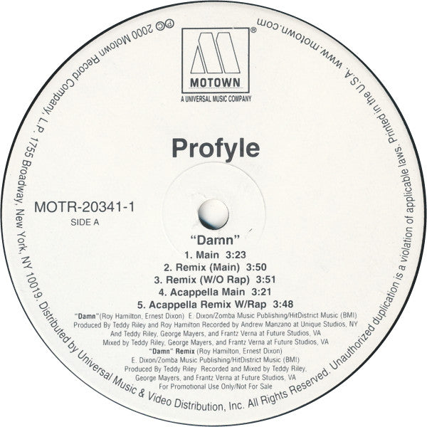 Profyle : Damn (12", Promo)