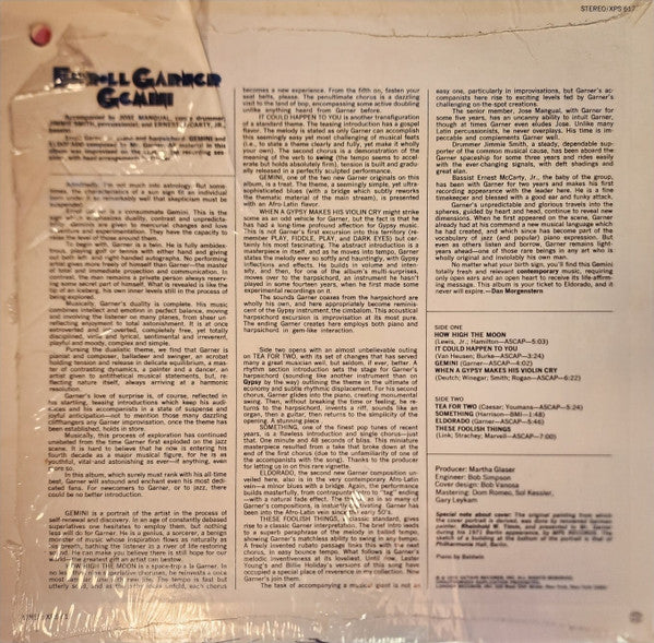 Erroll Garner : Gemini (LP)