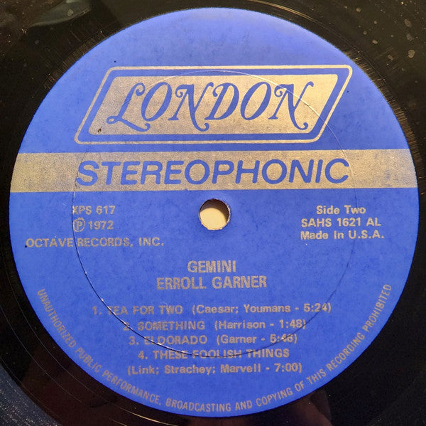 Erroll Garner : Gemini (LP)