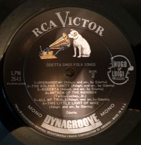 Odetta : Sings Folk Songs (LP, Album, Mono)