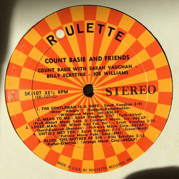Count Basie : Count Basie & Friends (2xLP, Comp)
