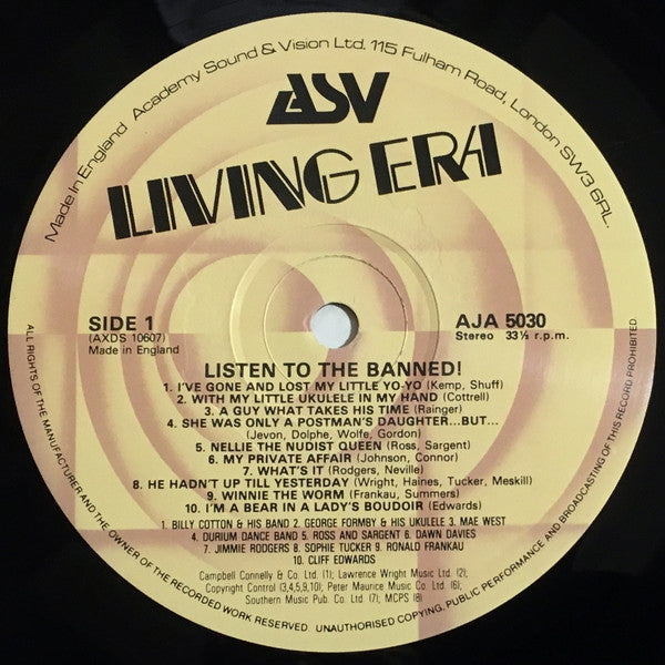 Various : Listen To The Banned (LP, Comp)