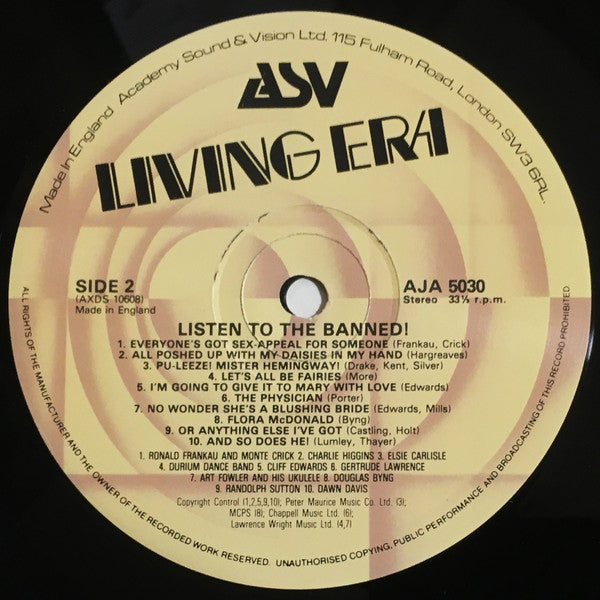 Various : Listen To The Banned (LP, Comp)