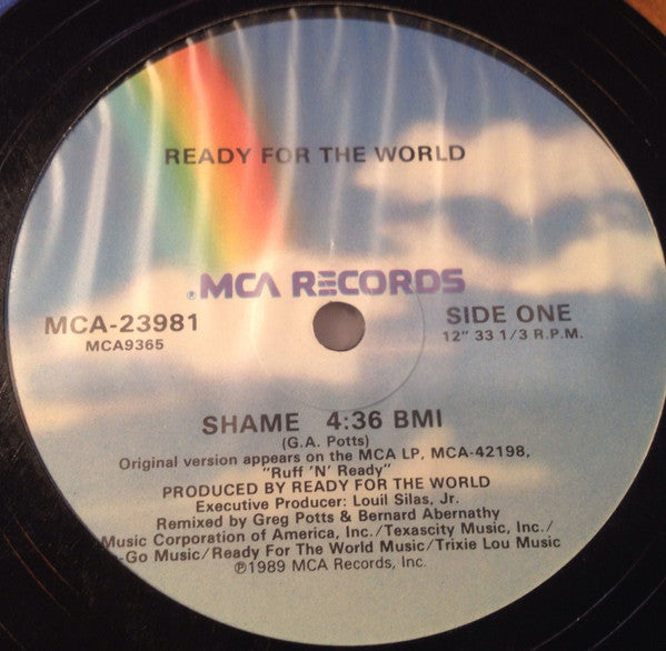 Ready For The World : Shame (12", Single)