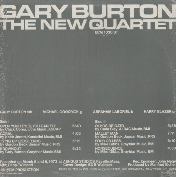Gary Burton : The New Quartet (LP, Album)