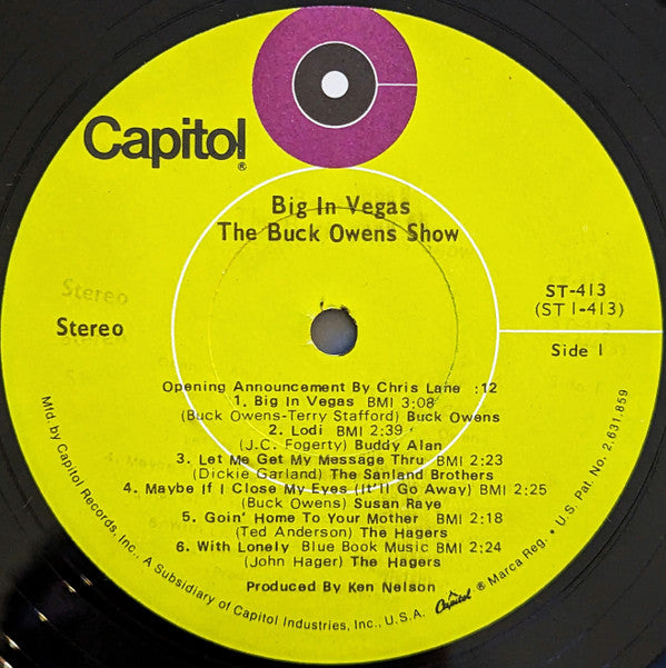 Buck Owens : The Buck Owens Show Big In Vegas (LP, Album, Jac)