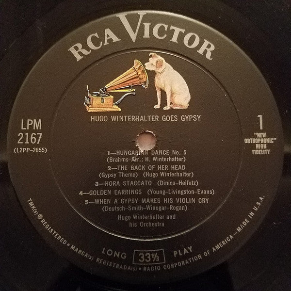Hugo Winterhalter And His Orchestra* : Hugo Winterhalter Goes . . . Gypsy (LP, Album, Mono)