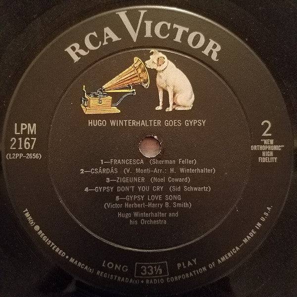 Hugo Winterhalter And His Orchestra* : Hugo Winterhalter Goes . . . Gypsy (LP, Album, Mono)