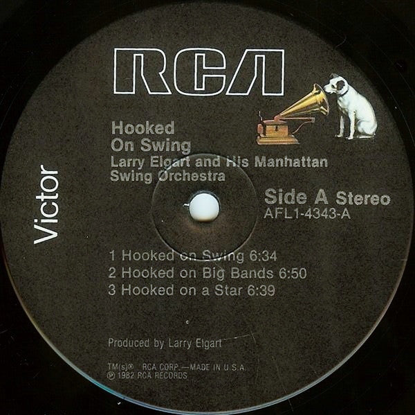 Larry Elgart And His Manhattan Swing Orchestra : Hooked On Swing (LP, Album, Ind)