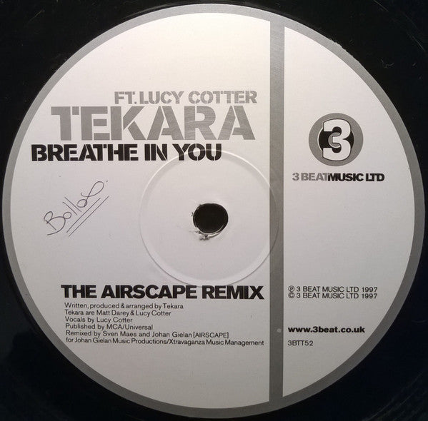 Tekara Ft. Lucy Cotter : Breathe In You (The Airscape Remix) (12", S/Sided, Ltd)