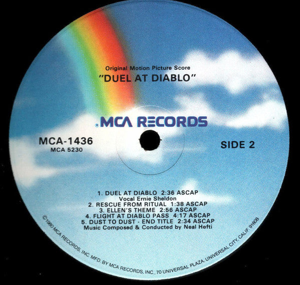 Neal Hefti : Duel At Diablo (Original Motion Picture Score) (LP, Album, RE)