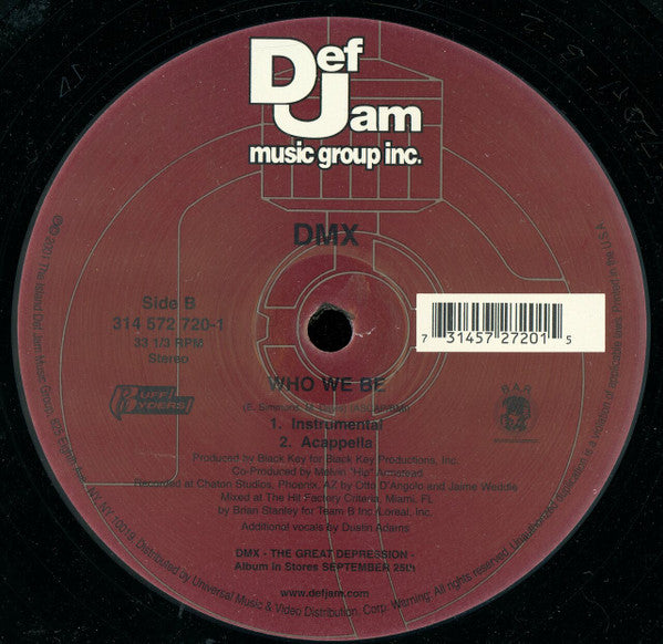 DMX : Who We Be (12", Single)