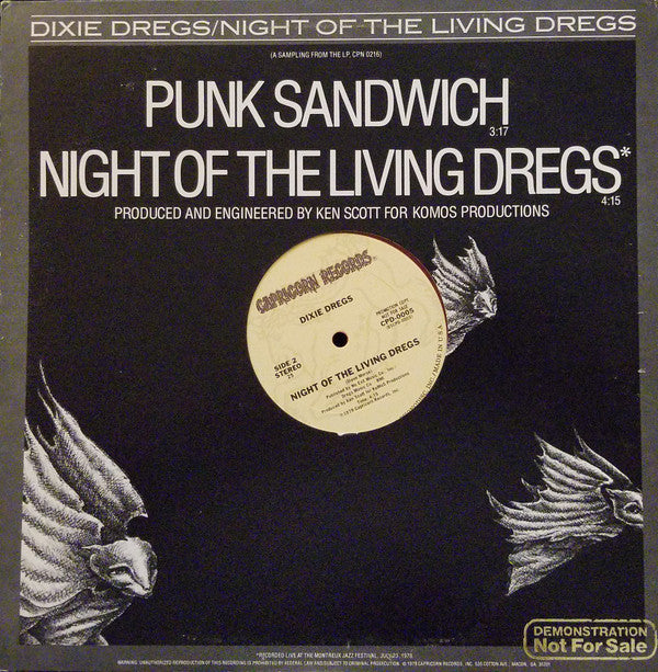 Dixie Dregs : Punk Sandwich / Night Of The Living Dregs (12", Promo, Red)