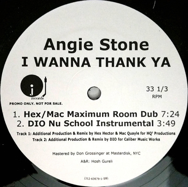 Angie Stone : I Wanna Thank Ya (12", Promo)