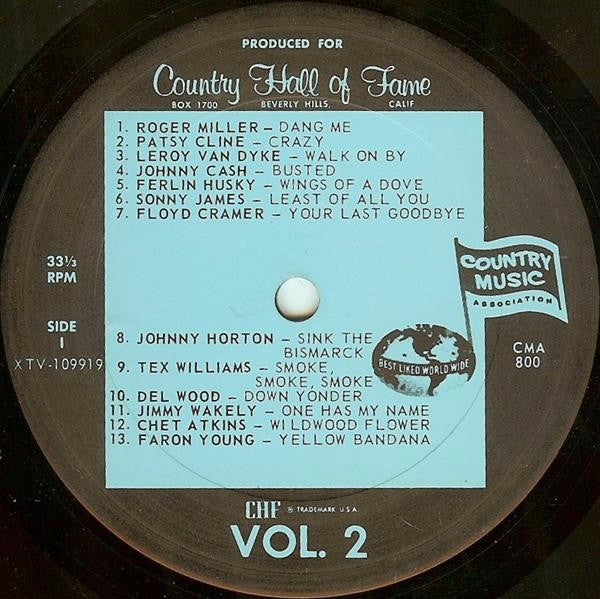 Various : Country Hall Of Fame Vol. 2 (LP, Comp, Mono)