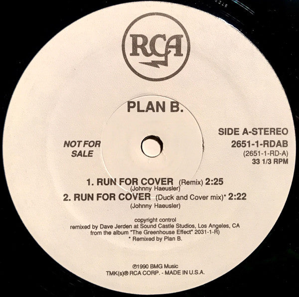 Plan B (2) : Run For Cover (Remix) (12", Single, Promo)