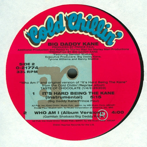 Big Daddy Kane : It's Hard Being The Kane (12", Maxi)