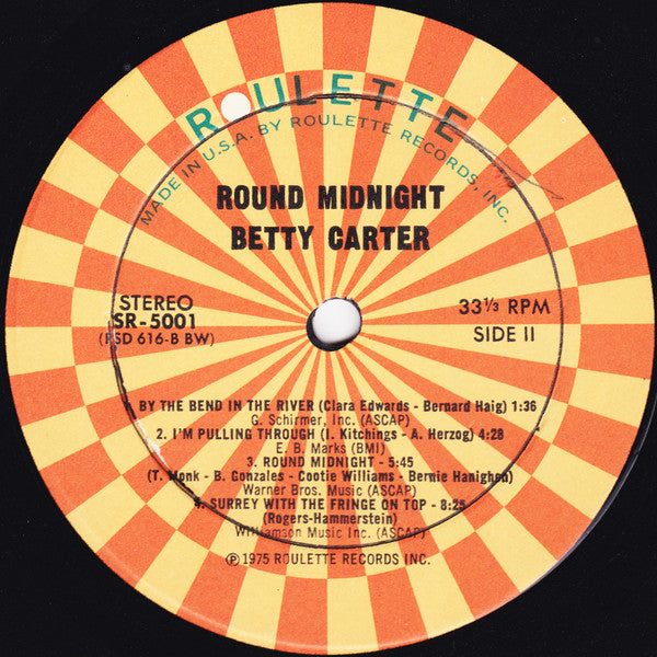 Betty Carter : Round Midnight (LP, Album)