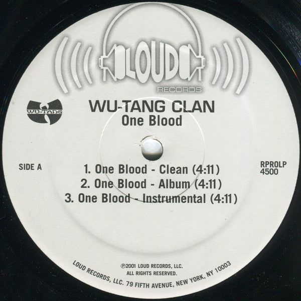 Wu-Tang Clan : One Blood / Hollow Bones (12", Promo)