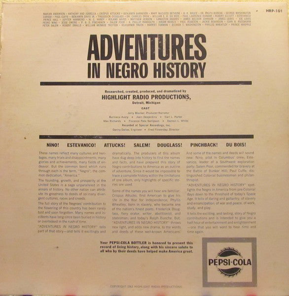 Unknown Artist : Adventures In Negro History (LP, Album)
