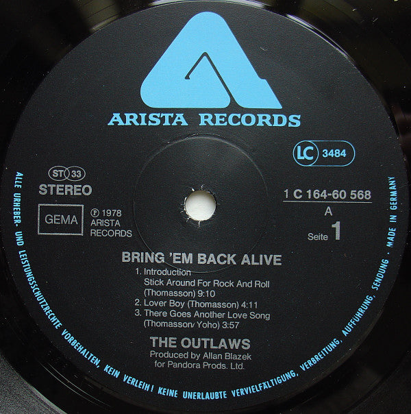 Outlaws : Bring It Back Alive (2xLP, Album)