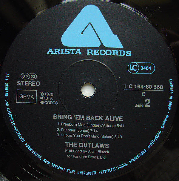 Outlaws : Bring It Back Alive (2xLP, Album)