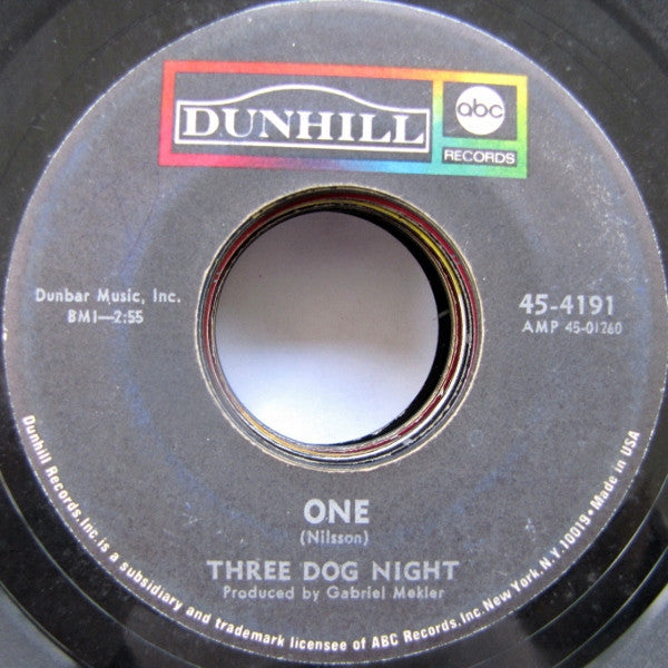 Three Dog Night : One (7", Single)