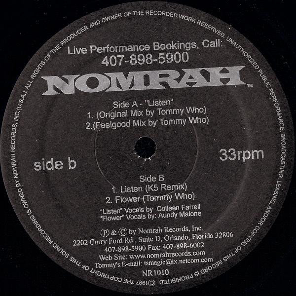 Tommy Who : Listen (12")