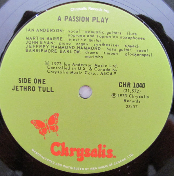 Jethro Tull : A Passion Play (LP, Album, Gat)