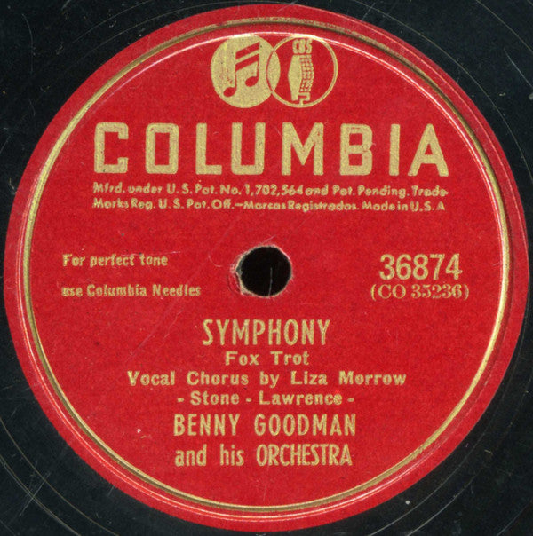Benny Goodman And His Orchestra : My Guy's Come Back / Symphony (Shellac, 10")