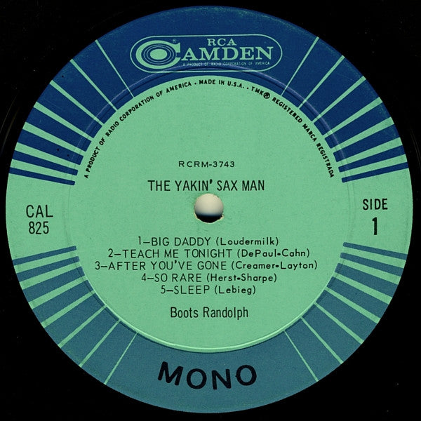 Boots Randolph : The Yakin' Sax Man (LP, Album, Mono, Ind)
