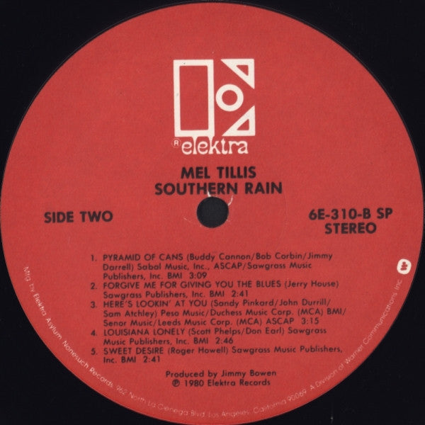 Mel Tillis : Southern Rain (LP, Album, Spe)