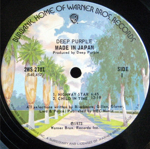 Deep Purple : Made In Japan (2xLP, Album, Gat)