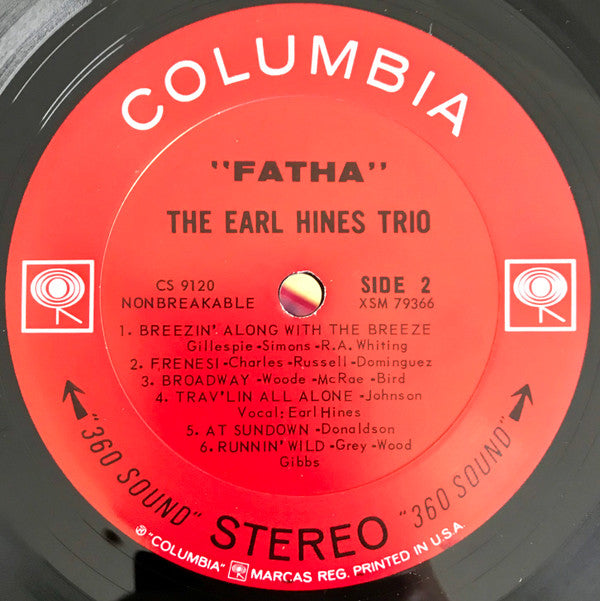The New Earl Hines Trio* : Fatha (LP, Album)