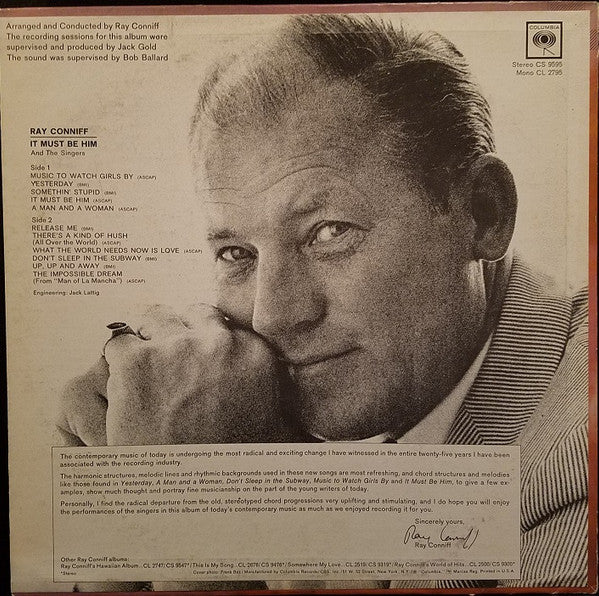 Ray Conniff And The Singers : It Must Be Him (LP, Album)