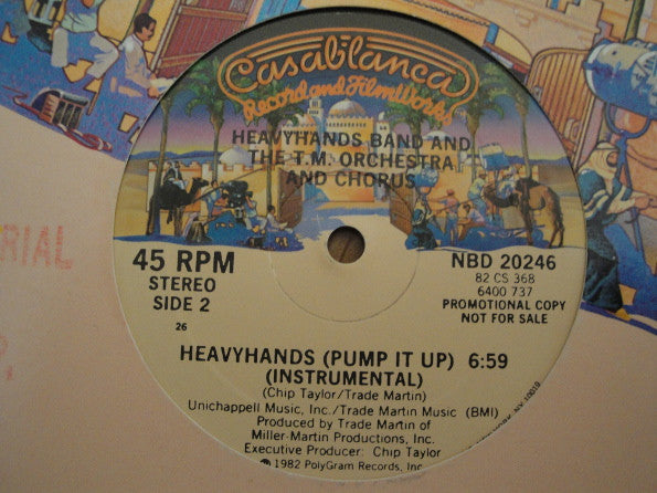 Heavyhands Band And T.M. Orchestra And Chorus : Heavyhands (Pump It Up) (12", Promo)