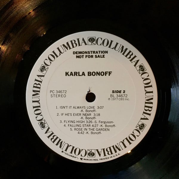 Karla Bonoff : Karla Bonoff (LP, Album, Promo)