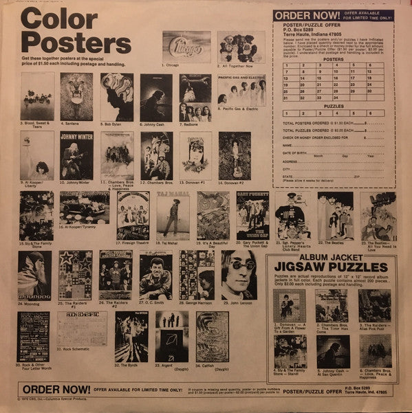Various : Five Easy Pieces (Original Soundtrack Recording) (LP, Album, Ter)