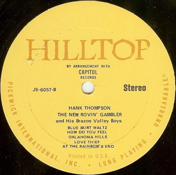 Hank Thompson & His Brazos Valley Boys* : Hank Thompson & His Brazos Valley Boys (LP)
