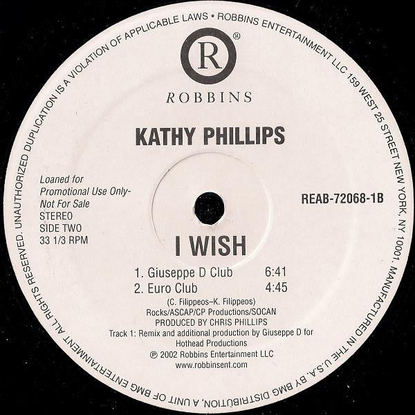 Kathy Phillips : I Wish (12", Promo)