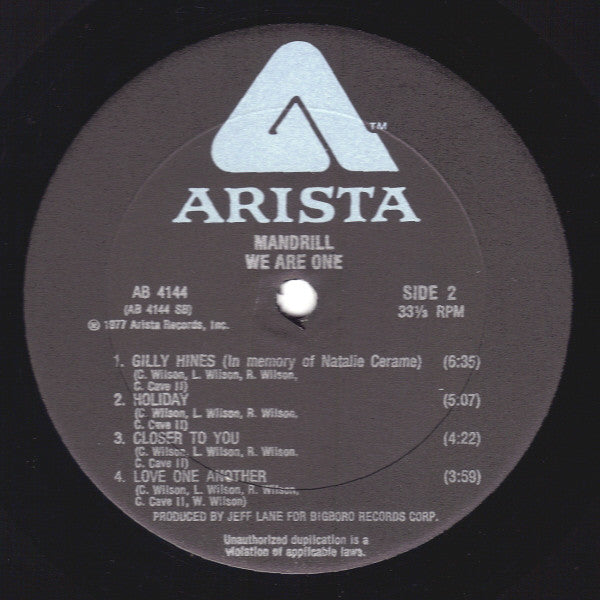 Mandrill : We Are One (LP, Album, All)