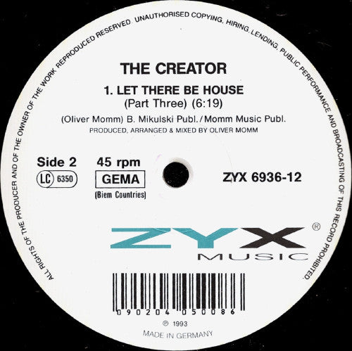 The Creator : Let There Be House (12")