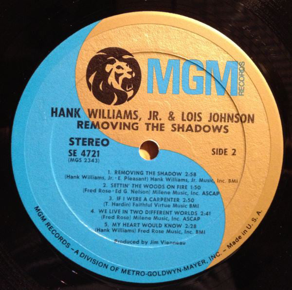 Hank Williams Jr. And Lois Johnson (2) : Removing The Shadow (LP, Album)
