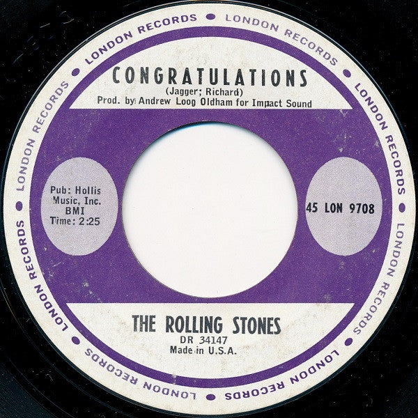The Rolling Stones : Time Is On My Side / Congratulations (7", Single, Styrene, Pit)