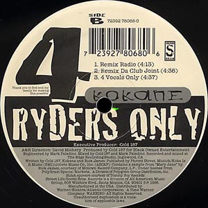 Kokane : 4 Ryders Only (12", Maxi)
