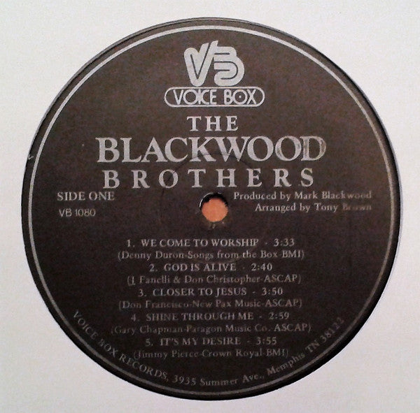 The Blackwood Brothers* : We Come To Worship (LP, Album)