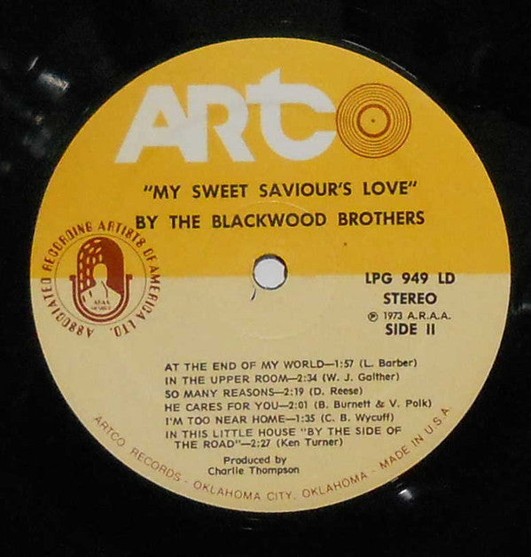 The Blackwood Brothers Quartet : My Sweet Saviour's Love (LP)