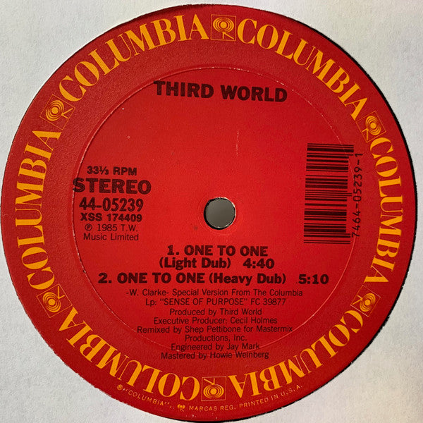 Third World : One To One (12")