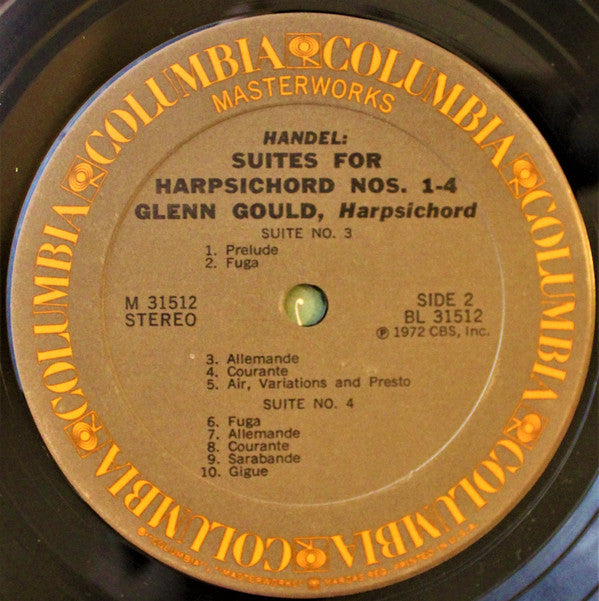 Glenn Gould - Georg Friedrich Händel : Suites For Harpsichord Nos. 1-4 (LP, Album)