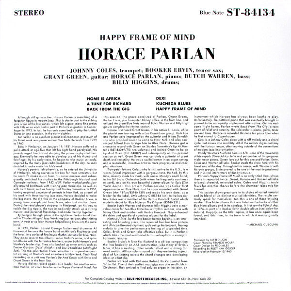 Horace Parlan : Happy Frame Of Mind (2xLP, Album, Ltd, RE, Gat)